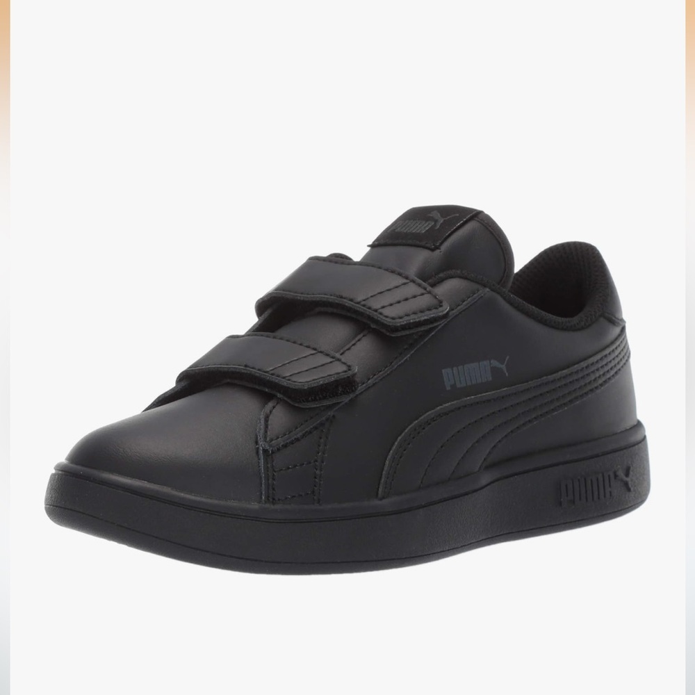 Puma kids All-Black Velcro Sneakers size 1c